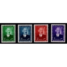 1946 - Norge - AFA 329-32 - Frimærke - Haakon VII - Komplet sæt - Postfrisk.